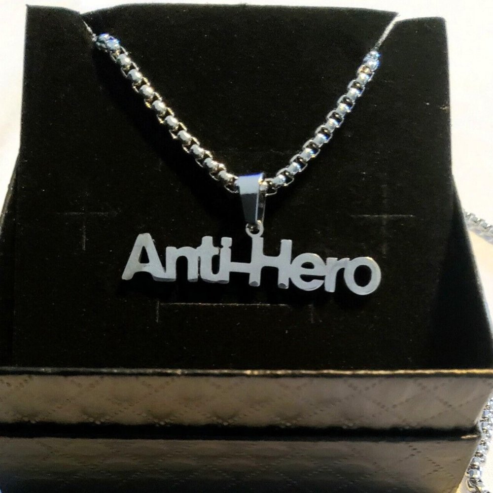 Taylor Swift Anti-Hero Theme Song 24" Necklace Stainless Steel Silver